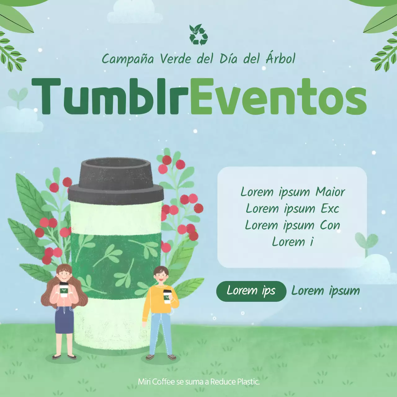 Día del Árbol café tumblr con simpáticas ilustracionesEventos