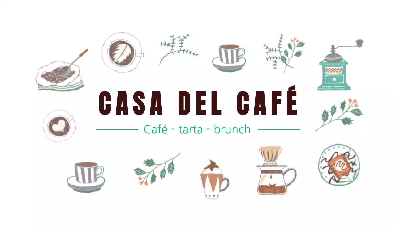 Tarjetas de visita de cafetería