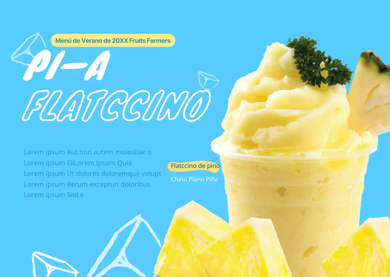 Resalte los títulos con un toque de dibujo Zumo de piña