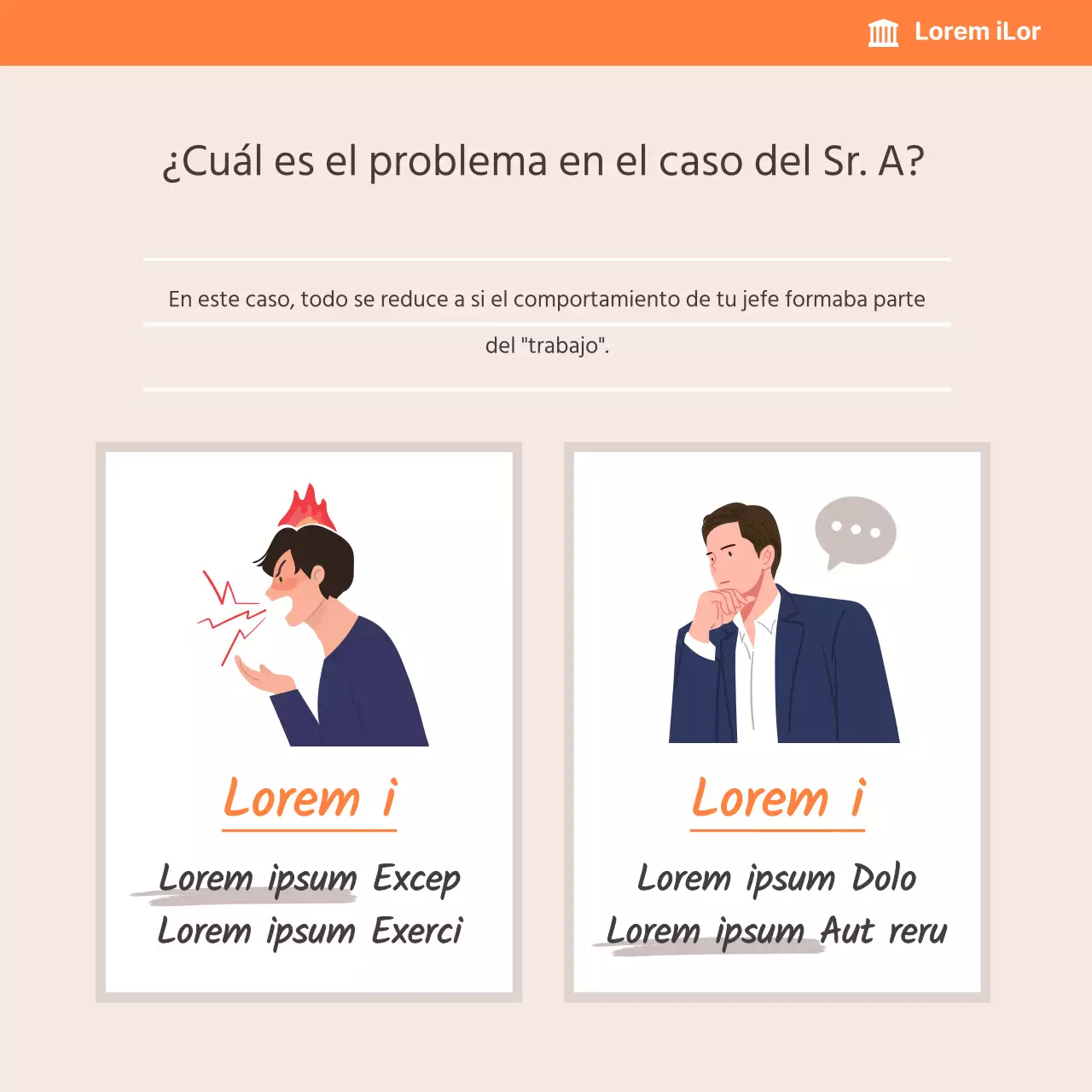 Tarjeta beige-naranja de asesoramiento jurídicoNoticias