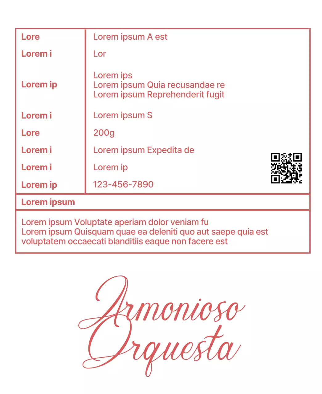 Café por goteo con detalles en cursiva roja y blanca