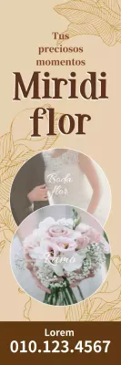 Vintage floristería promoción de la boda con énfasis beige fotografía