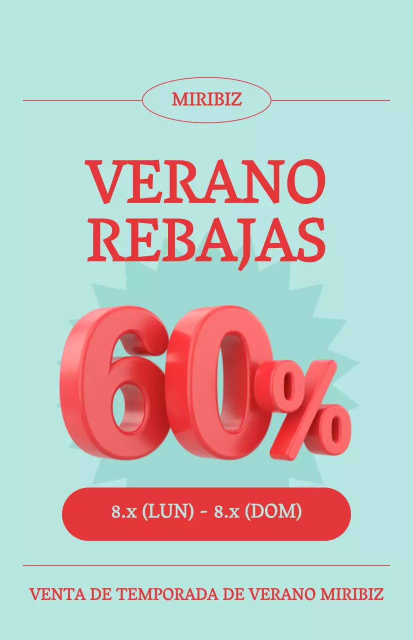 Promoción de rebajas de verano con fondo azul