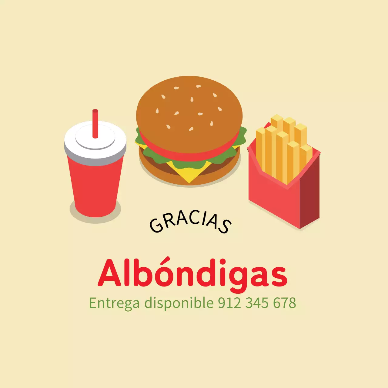 Amarillo ilustración lindo restaurante hamburguesa entrega etiqueta promocional