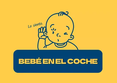 línea amarilla azul ilustración niño a caballo