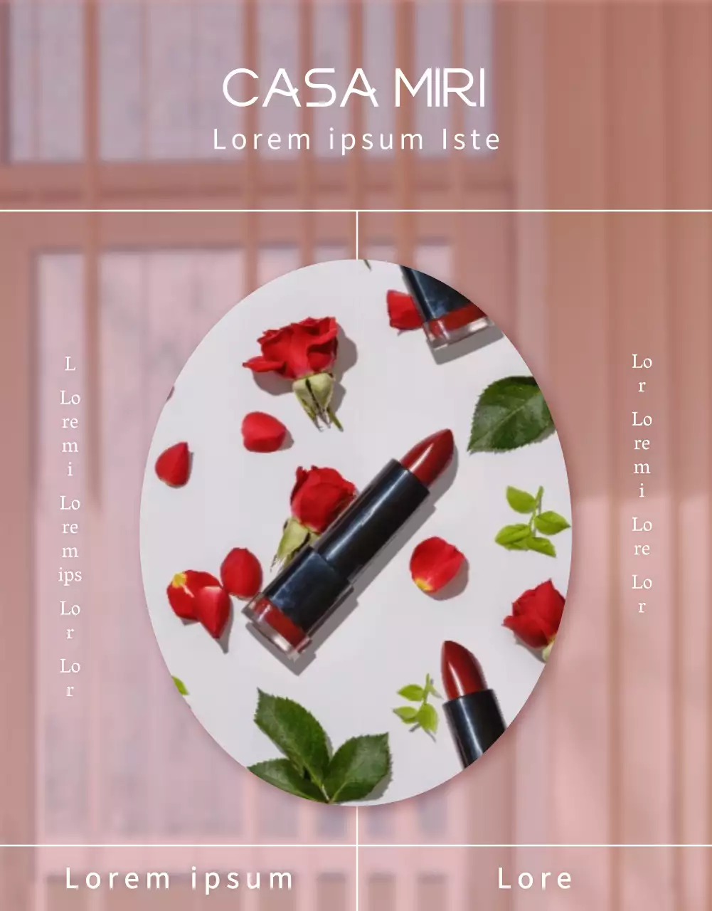 Barra de labios rosa estilo elegante