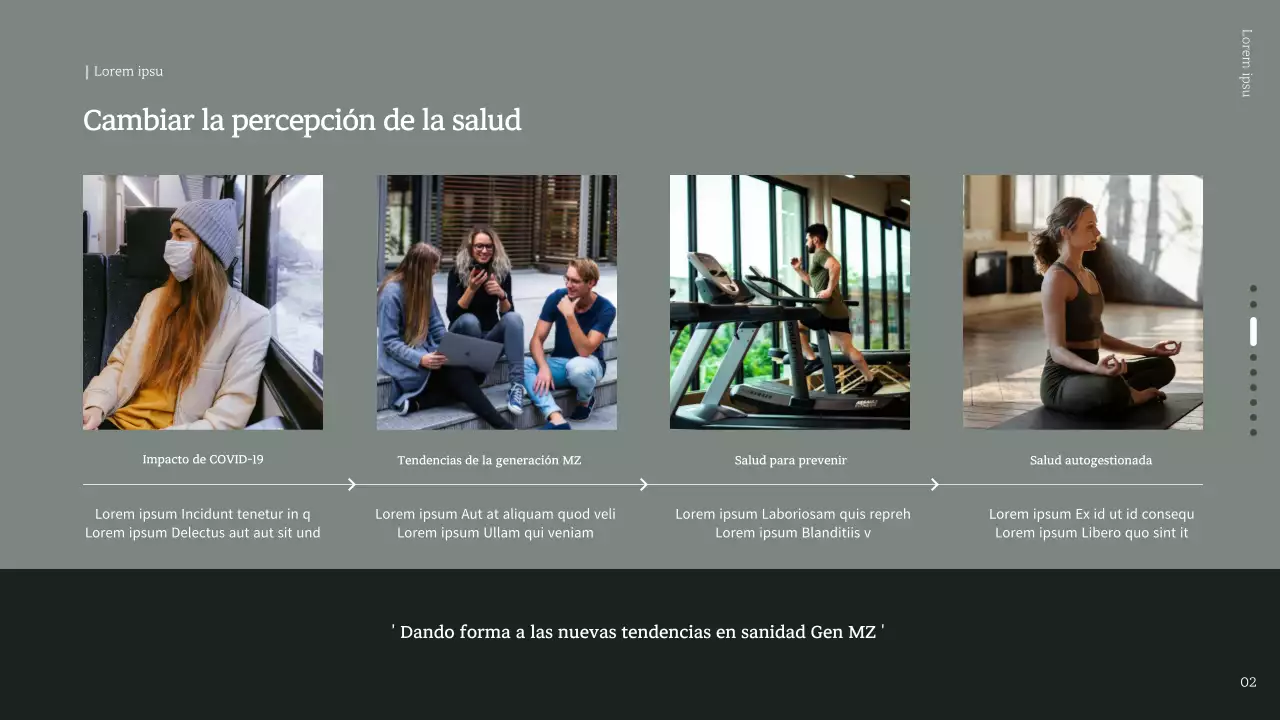 Imagen gris-verde resaltada Placer saludable Información sobre salud mental