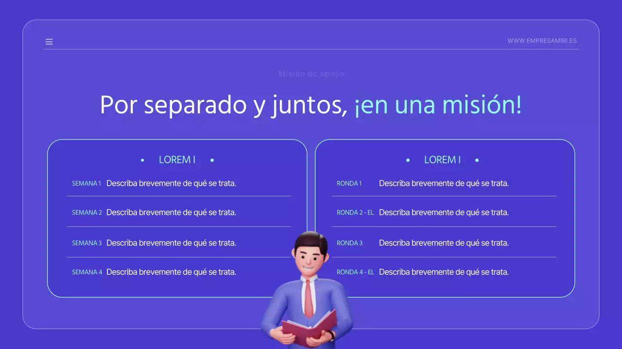 Anuncio de lanzamiento kitsch con simpáticas ilustraciones azules