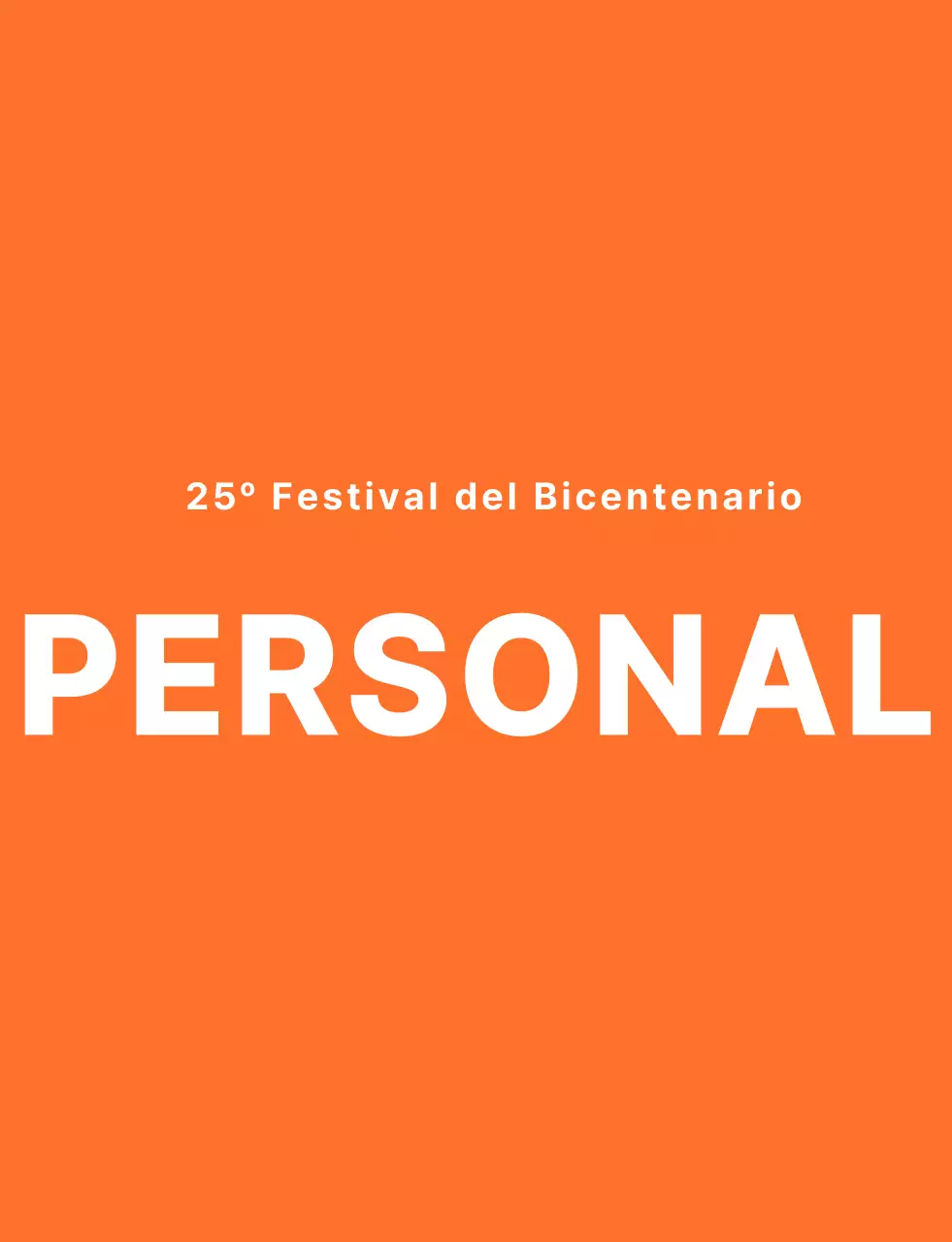 Camiseta del personal del festival de la escuela secundaria en un estilo limpio, naranja y blanco emblema logotipo