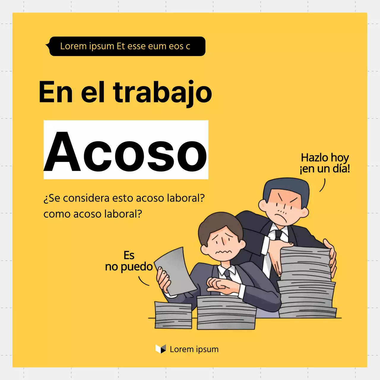 Guía minimalista en blanco y amarillo de asesoramiento en Derecho laboral