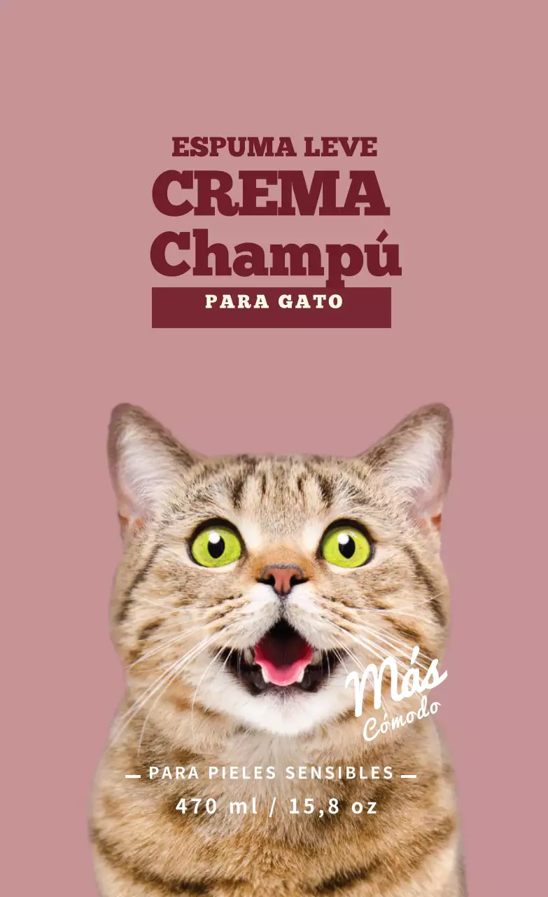 Etiqueta rosa gato con foto