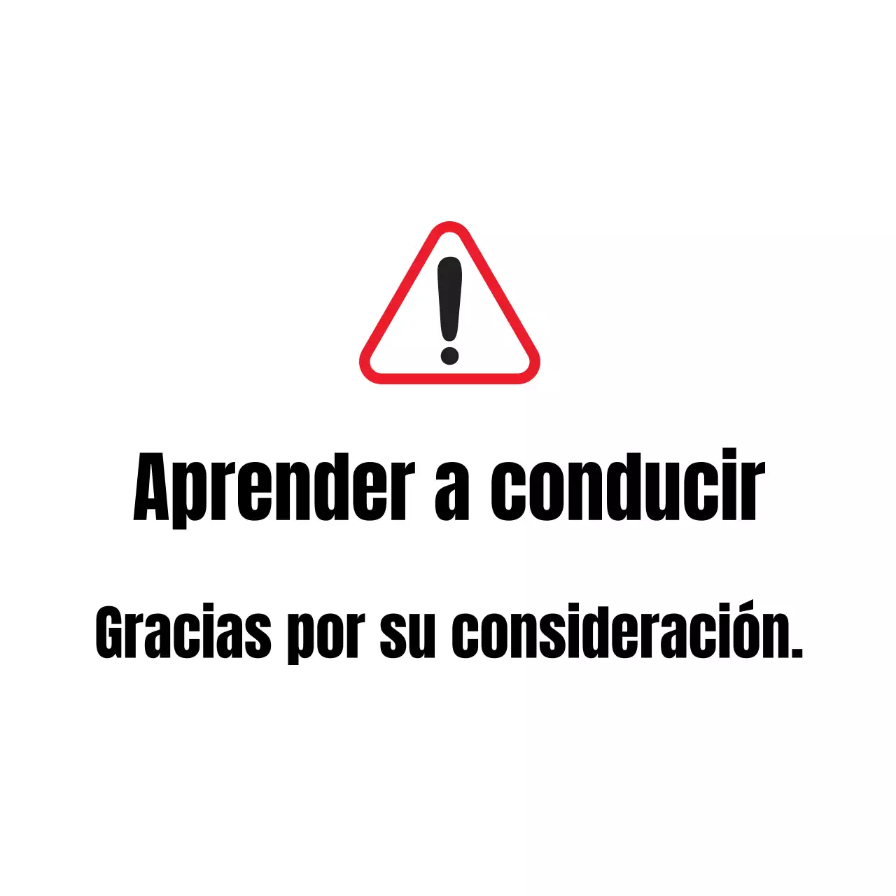 Rojo Negro Legible Guía de conducción para principiantes