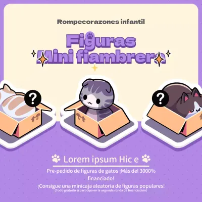 Figurita Gato Púrpura Random Box Evento