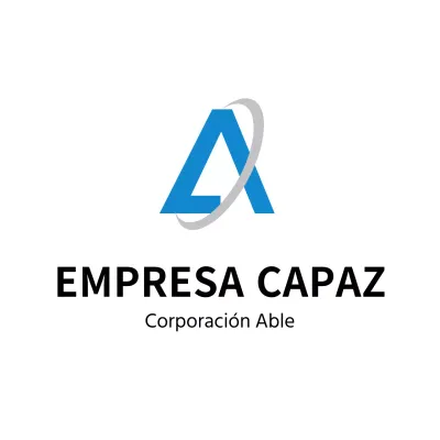 Logotipo azul simple logo corporación letrero