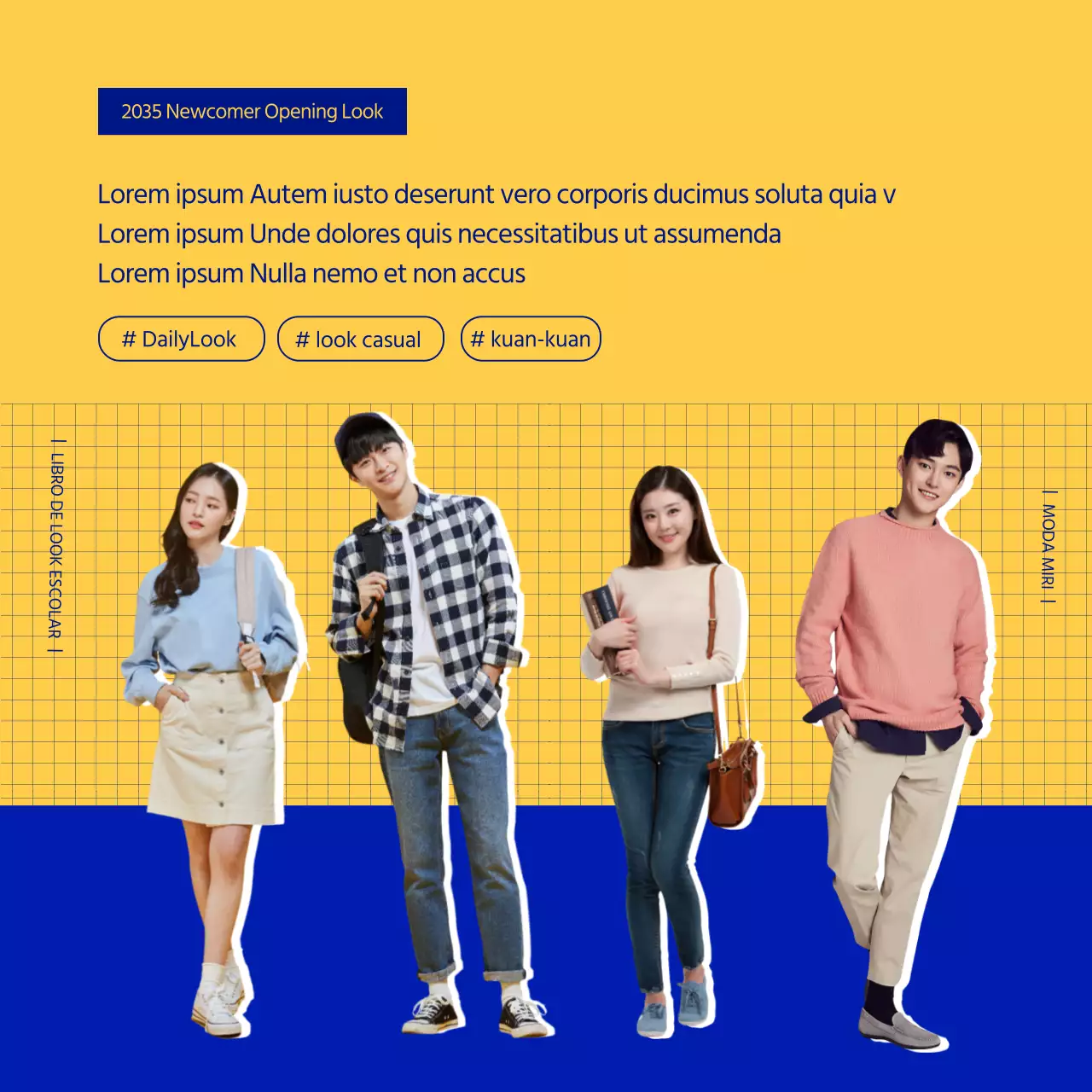 Fotos enmarcadas en amarillo y azulSugerencias para un look más fresco