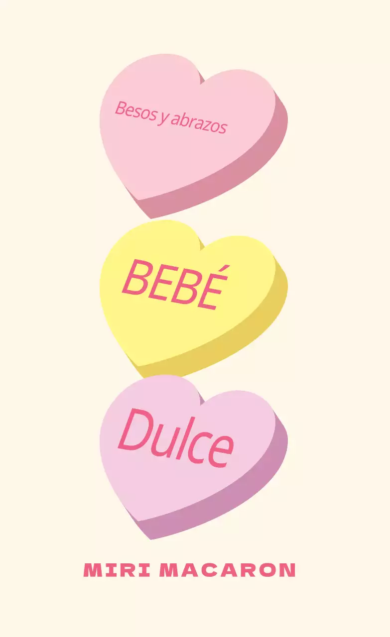 Simpática etiqueta de cafetería con ilustración rosa