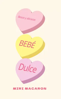 Simpática etiqueta de cafetería con ilustración rosa