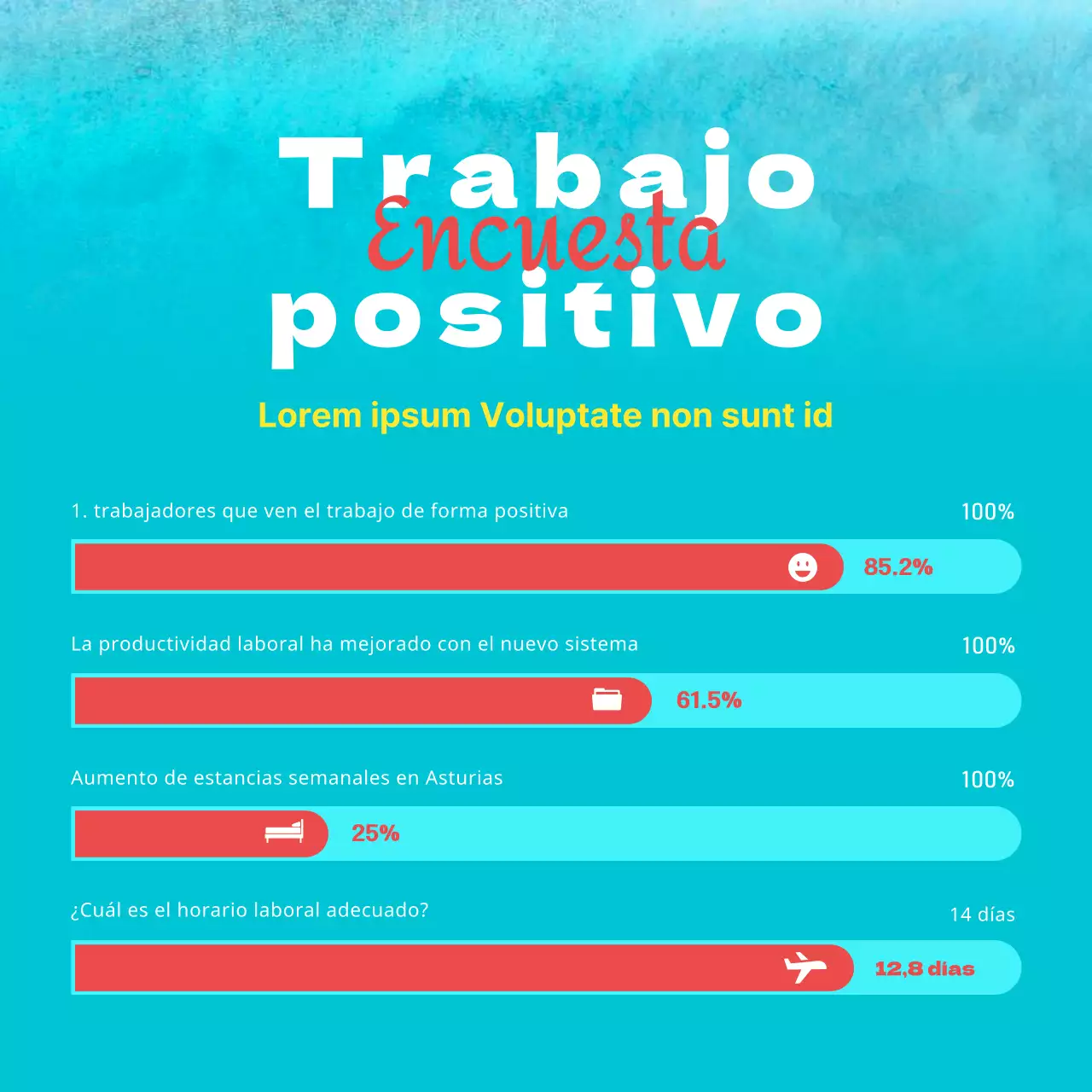 Un espacio de trabajo fresco y nítido en azul y amarillo