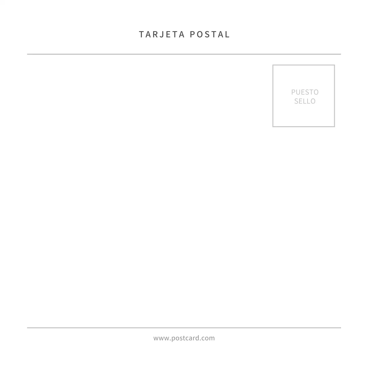 Tarjeta postal con foto sencilla tarjeta postal