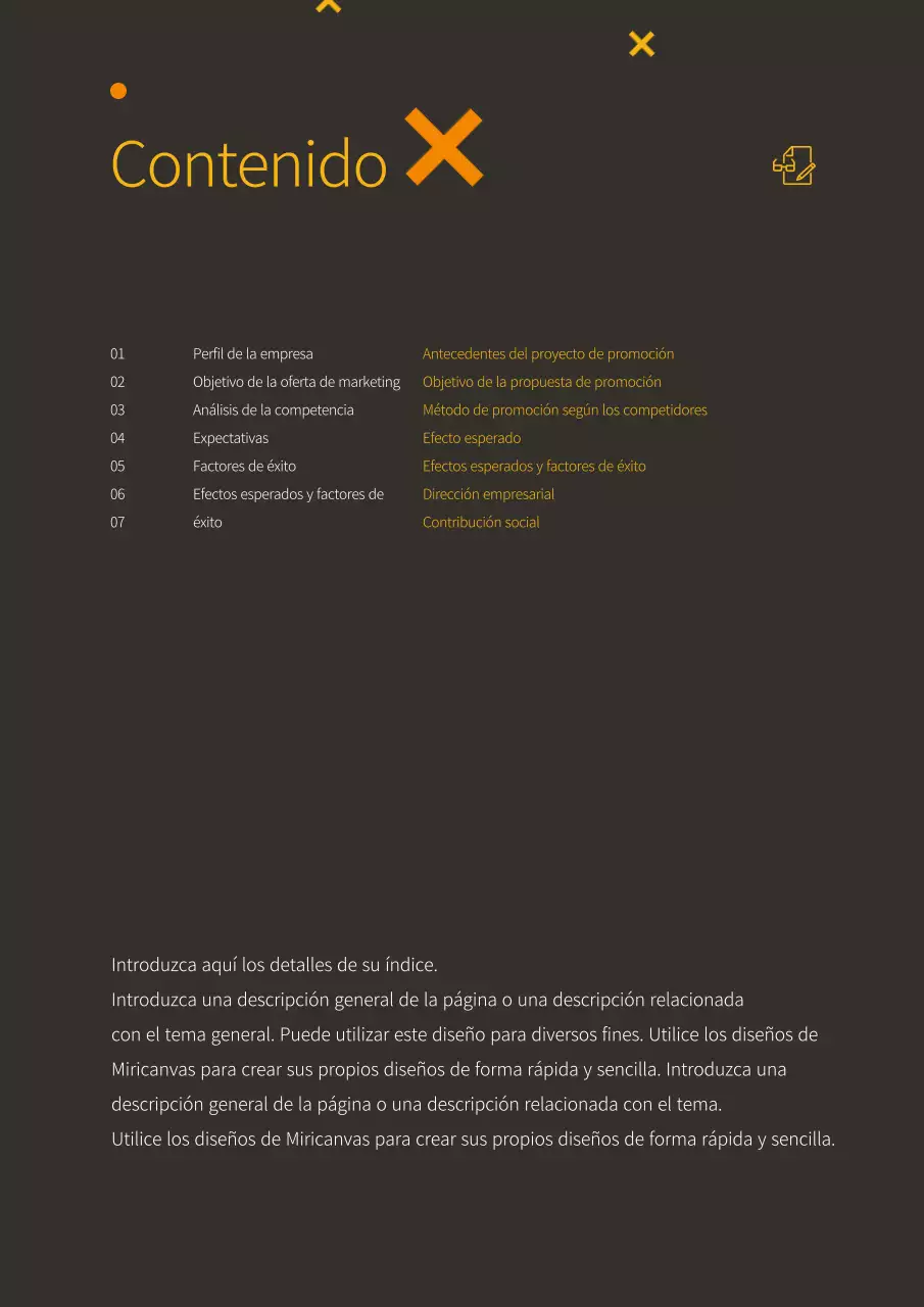 Propuesta de marketing empresarial sencilla y fresca en amarillo y marrón