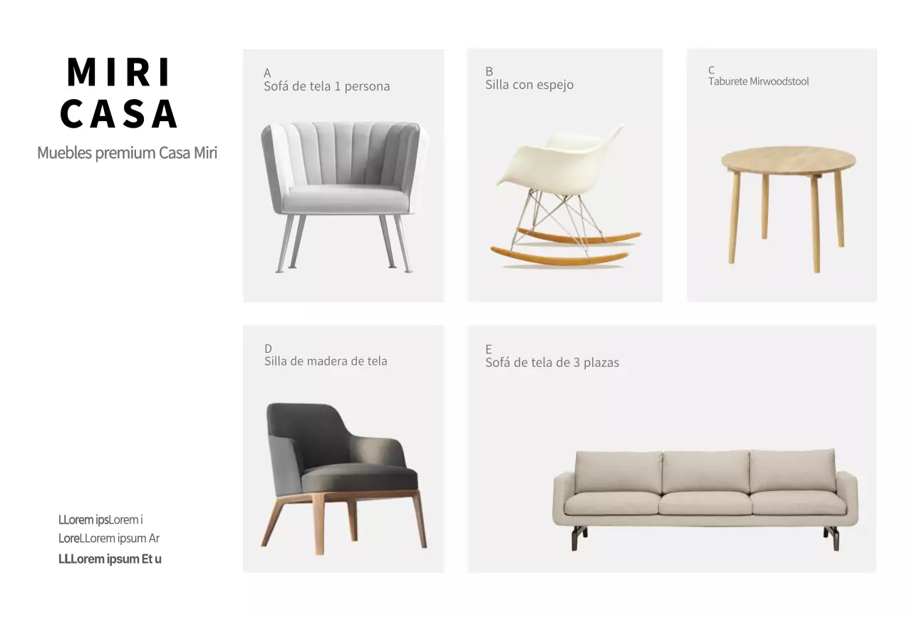 Postal blanca de interior moderno para presentación de producto