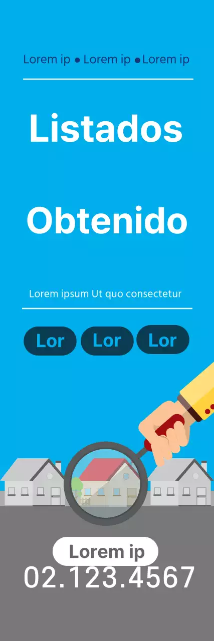 Ilustración azul promoción de propiedades limpias