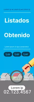 Ilustración azul promoción de propiedades limpias