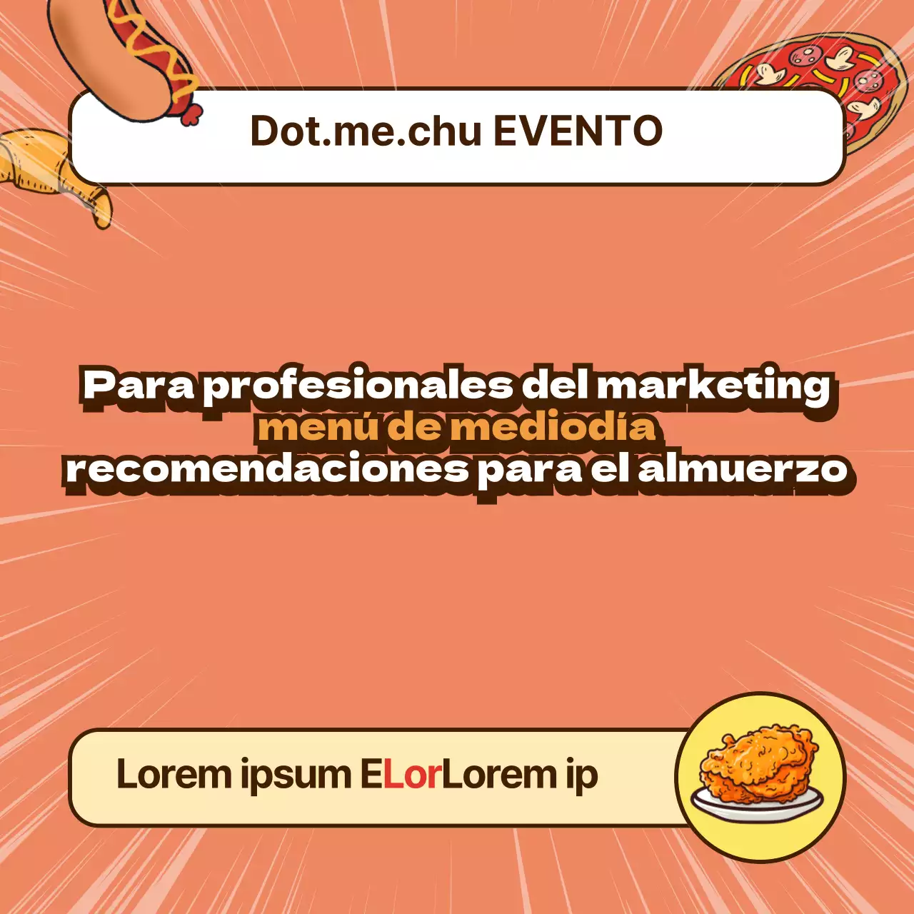 Un almuerzo naranja y kitsch