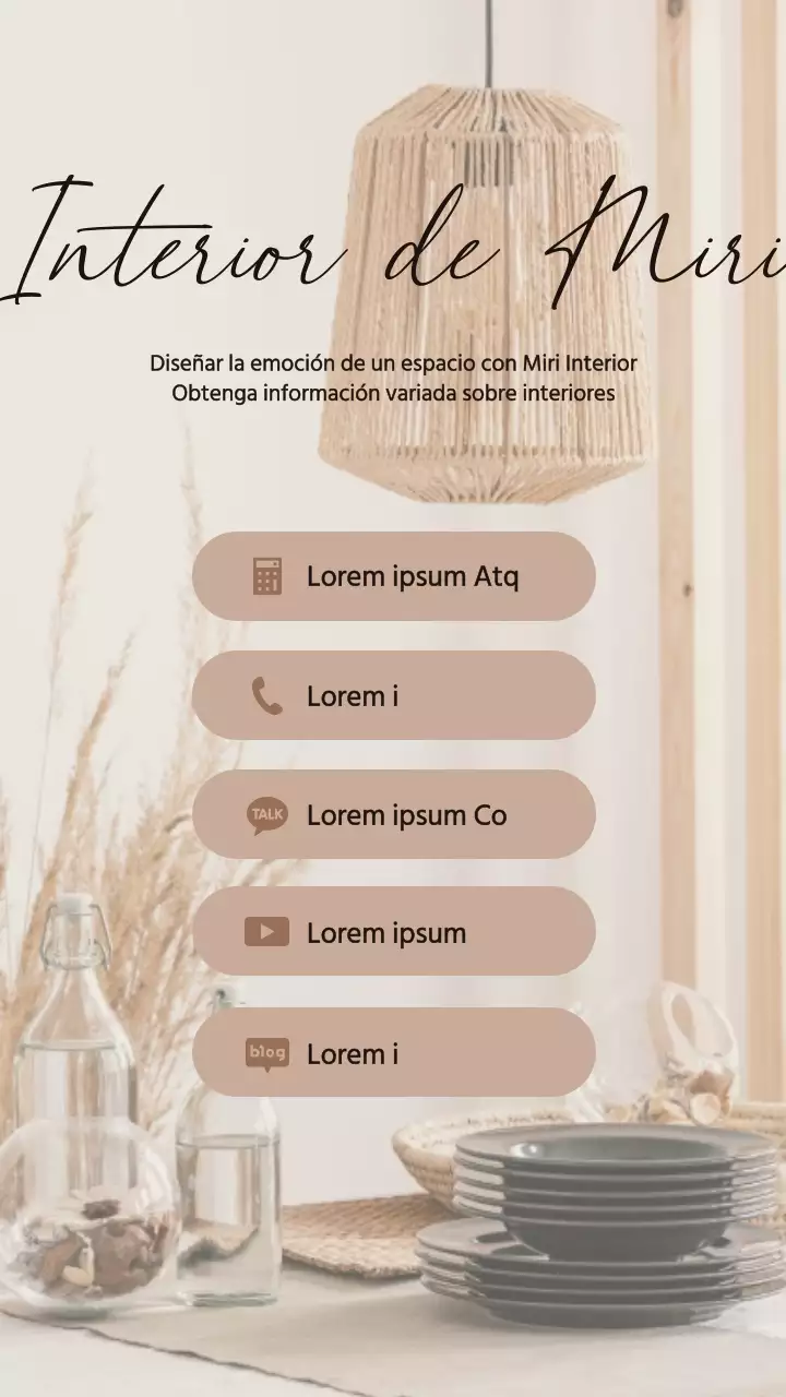 Empresa de interiores marrones, modernos y naturales en LinkedIn