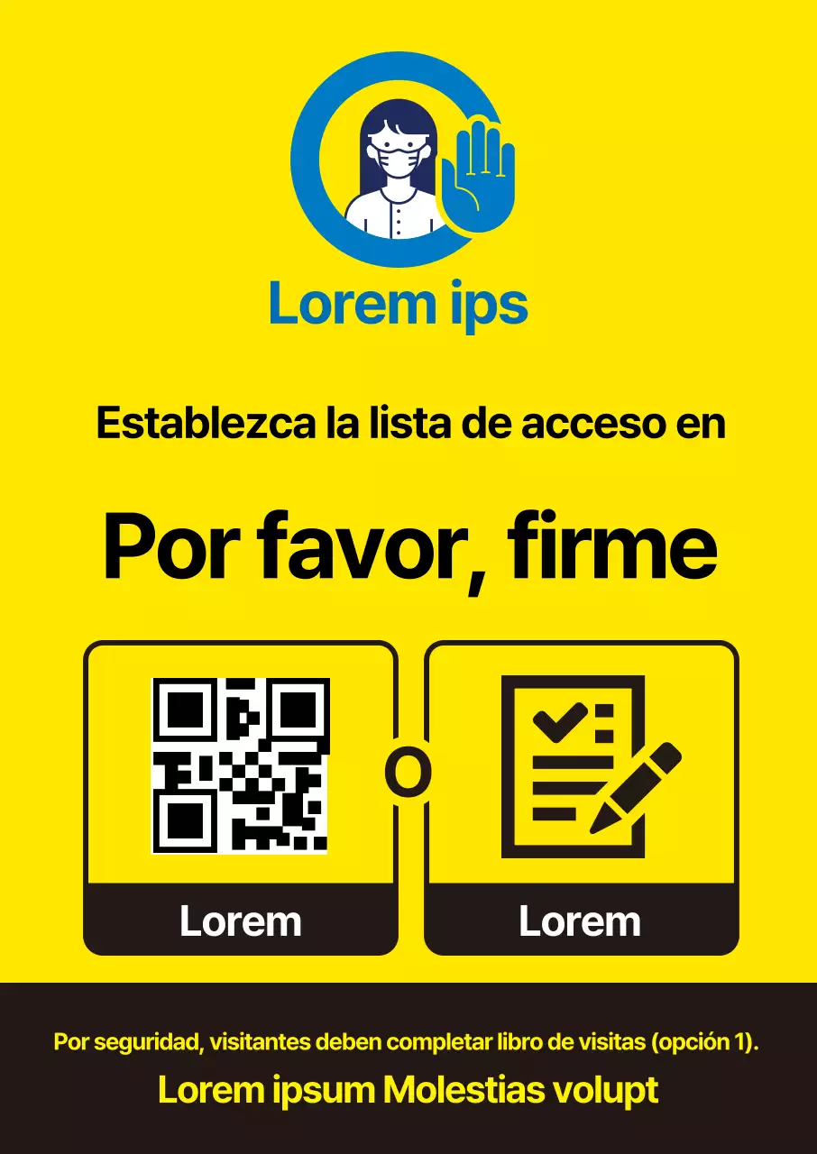 Pulcras etiquetas azules ilustradas de registro de coronavirus