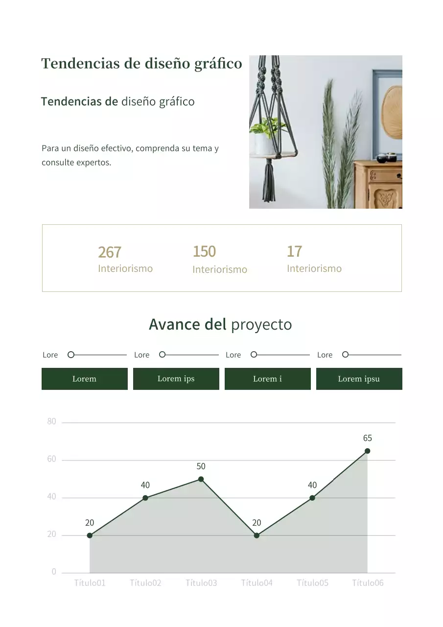 Tema de cartera de materiales de interior en verde y marrón (Retrato Documentación corporativa)