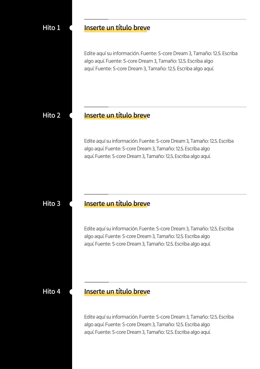 Una declaración personal limpia y en blanco y negro