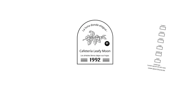 Promocione e informe a su cafetería con un logotipo limpio y en blanco y negro