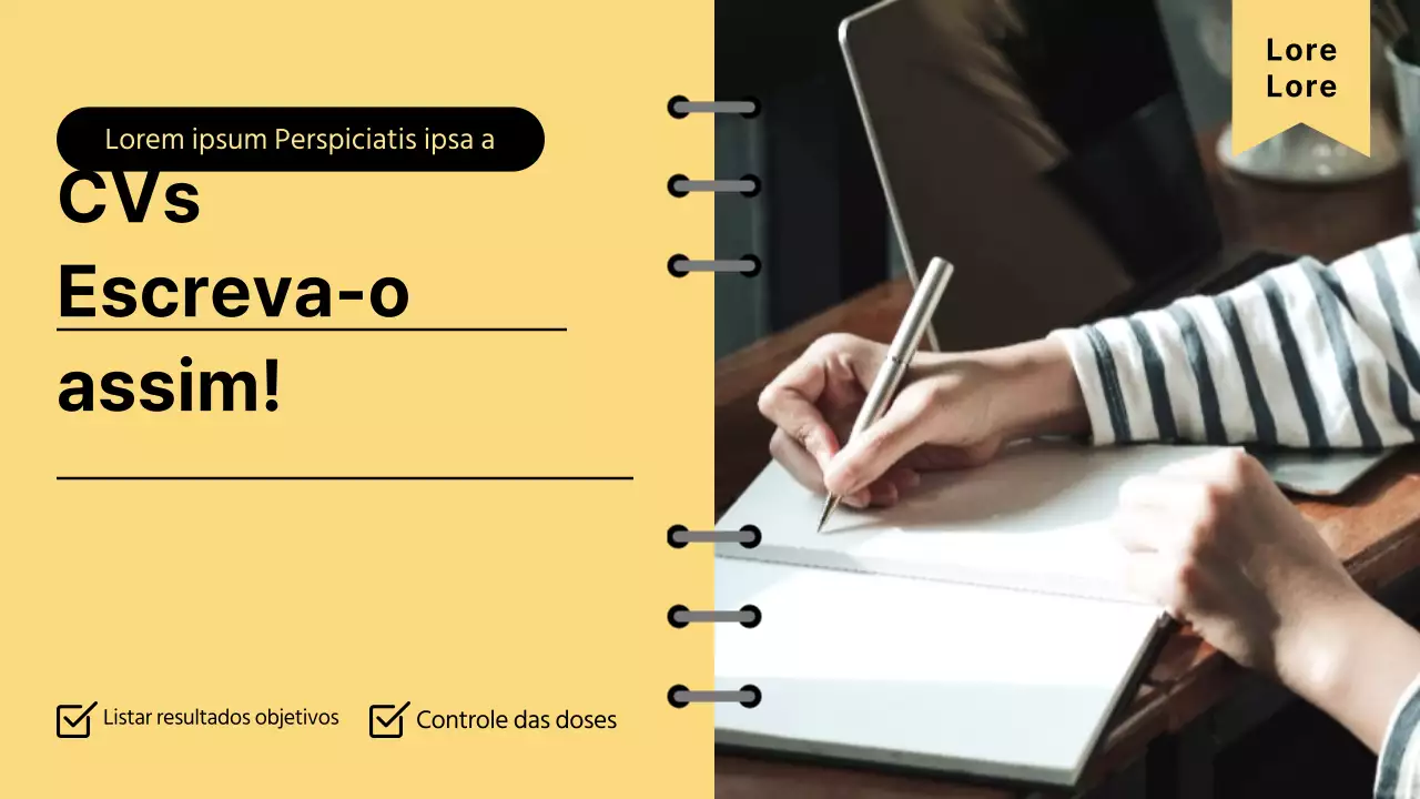 Nota sobre a primavera Amarela Conceito CV Dicas YouTube Thumbnail