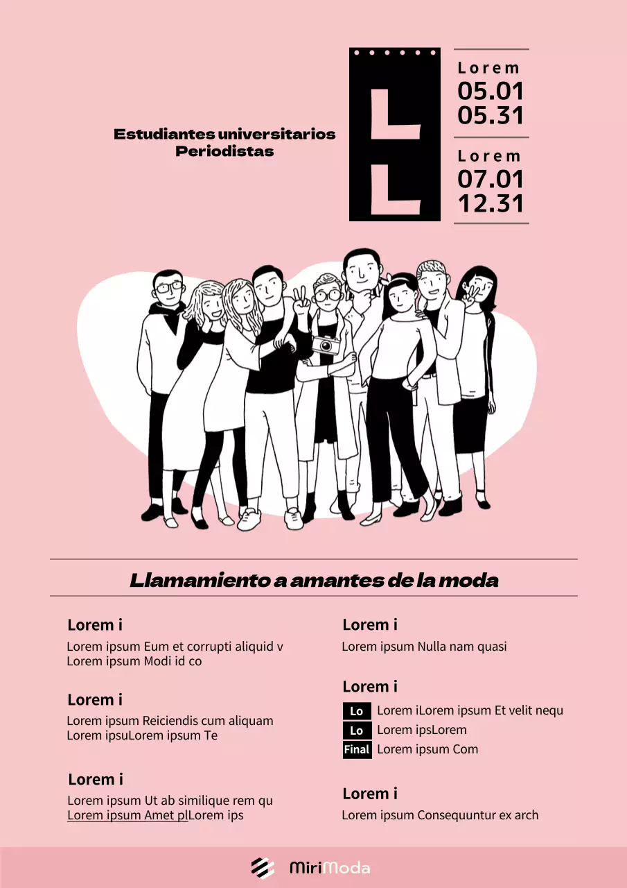 Convocatoria para la presentación de fotografías de grupo en rosa