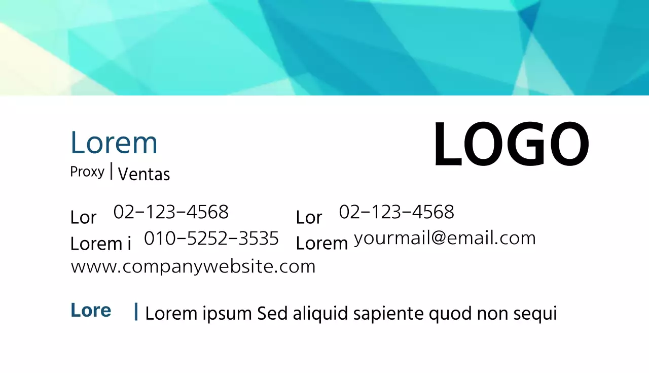 Tarjetas de visita corporativas con motivos geométricos