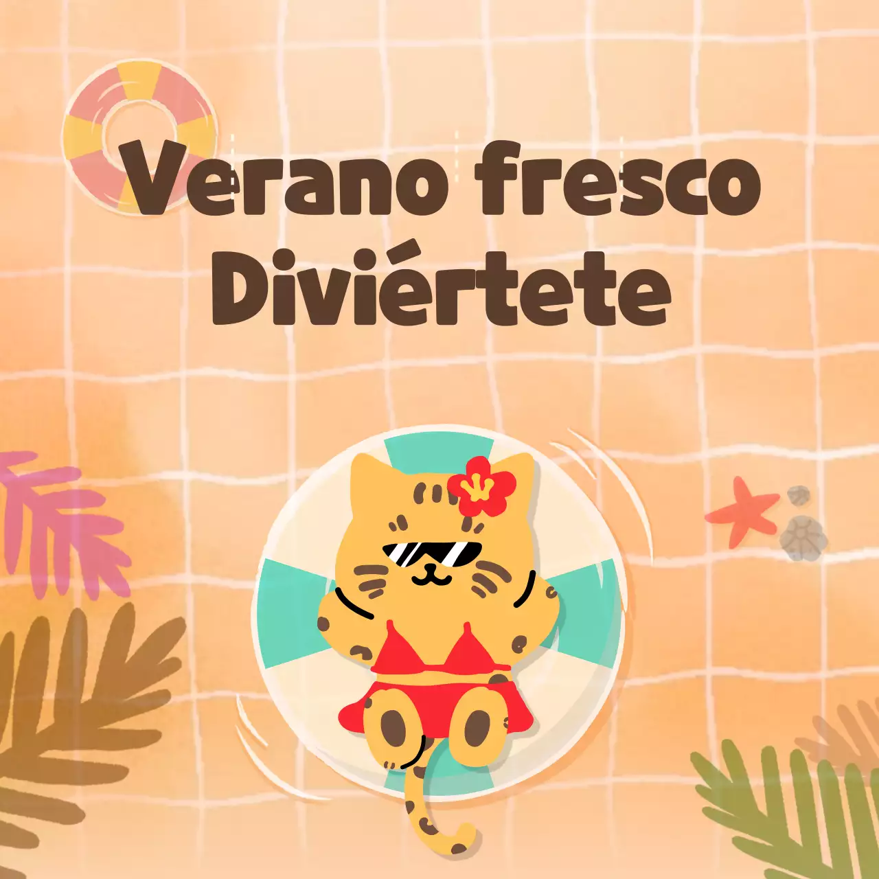 Test psicológico tipo vacaciones con un bonito concepto de piscina azul