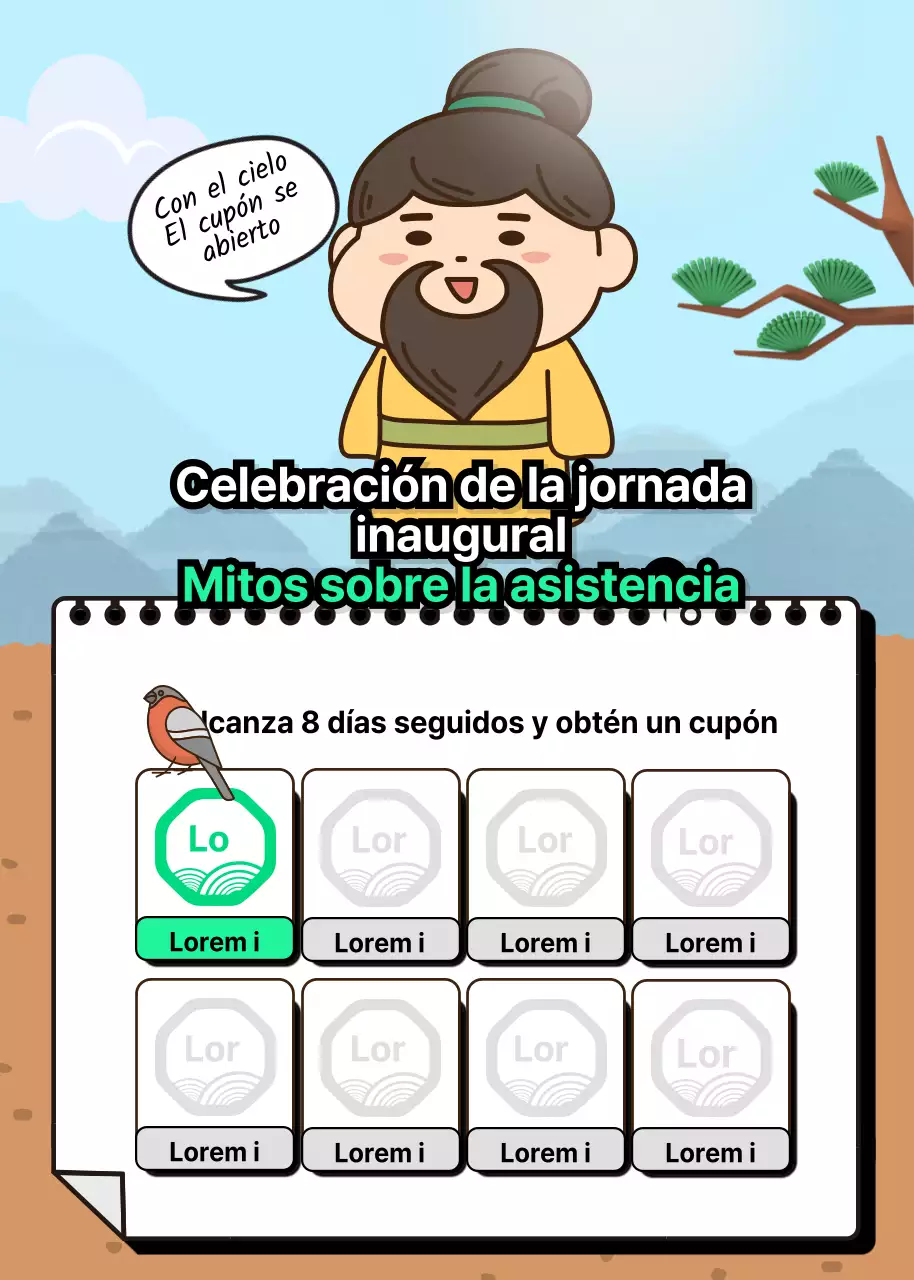 Fondo de cielo azul del personaje de Dangun Grandpa para el acto de asistencia a la ceremonia de apertura