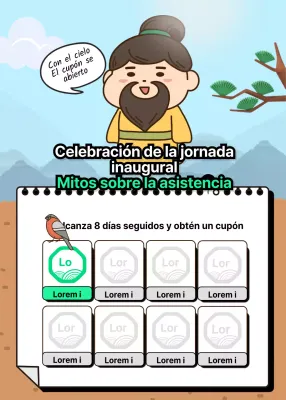 Fondo de cielo azul del personaje de Dangun Grandpa para el acto de asistencia a la ceremonia de apertura