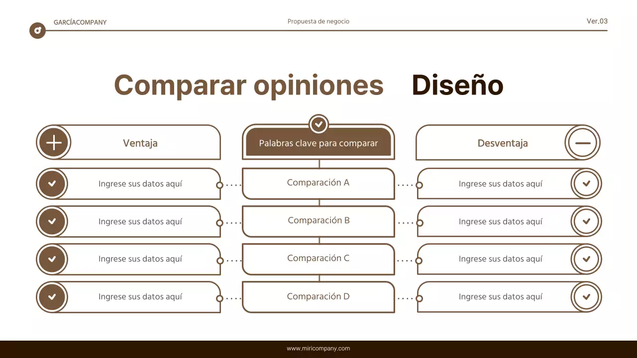 Informe de resaltado de texto sencillo en marrón y blanco