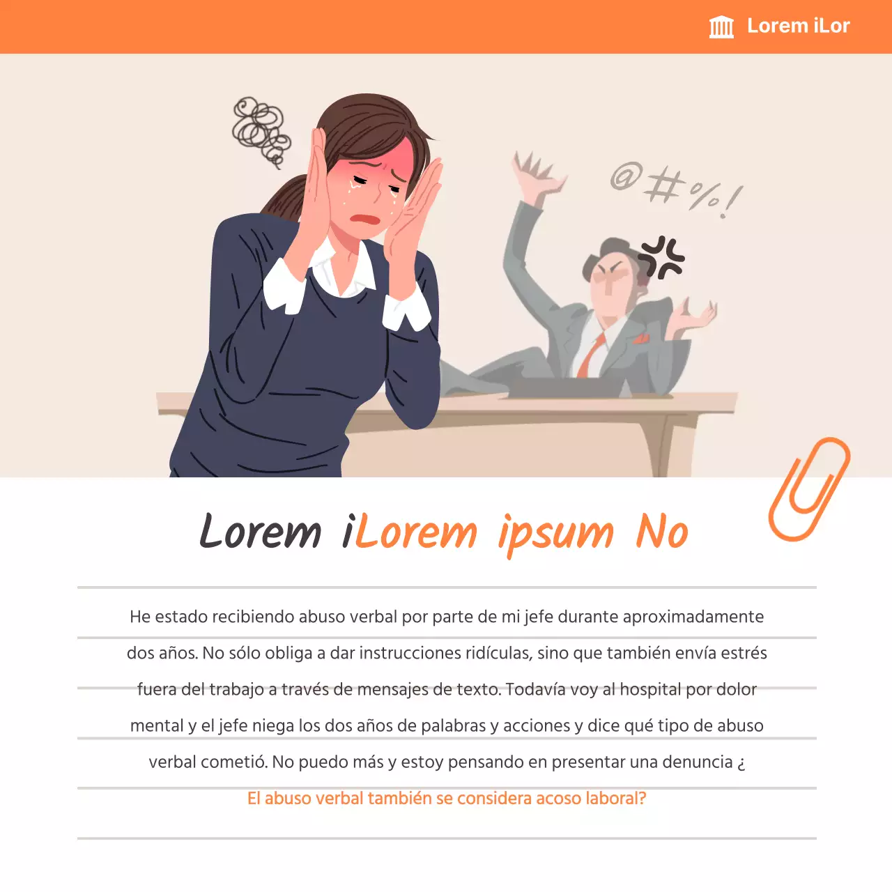 Tarjeta beige-naranja de asesoramiento jurídicoNoticias