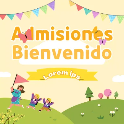 Bonitos niños de bienvenida con fondo amarillo brillante