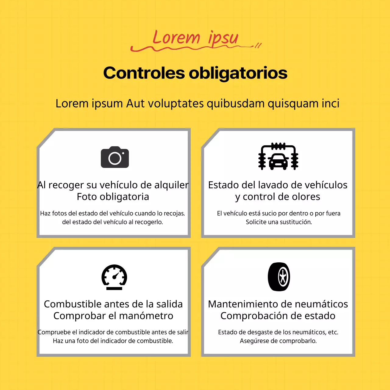 Consejos para utilizar coches de alquiler grises y amarillos