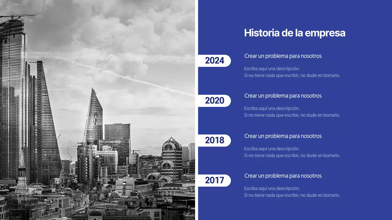 Infografía sobre la historia del diseño cronológico de conceptos limpios y azules
