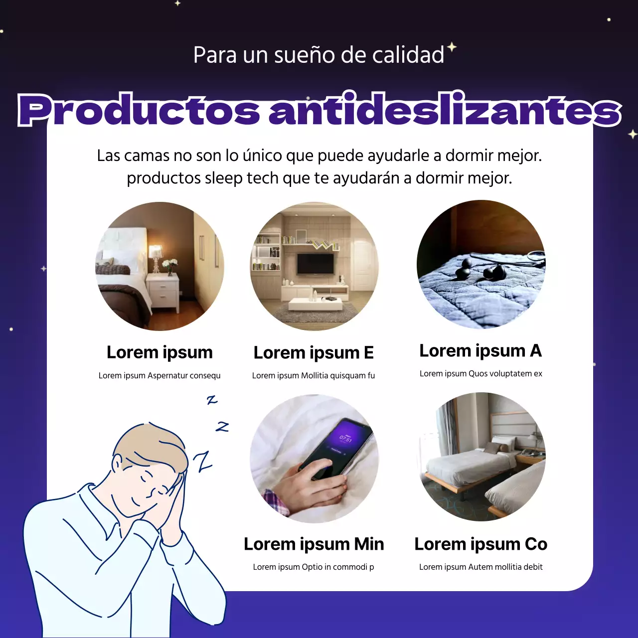 Proporcionar tecnología de sueño información técnica para el sueño dulce con tono azul signo de neón sensación
