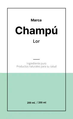 Etiqueta sencilla de producto de belleza con líneas verde claro