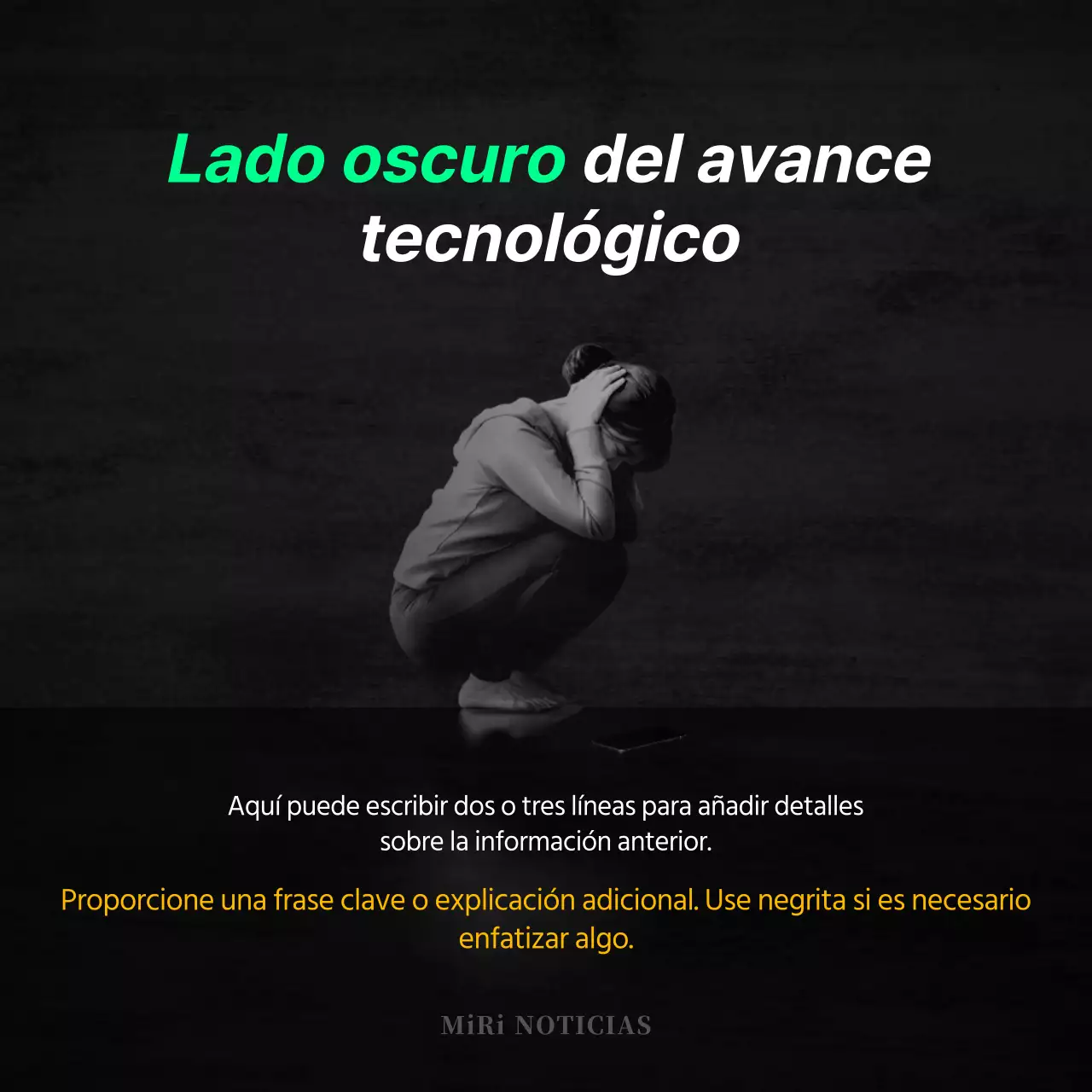 Deepfake crimen en blanco y negro CardNews