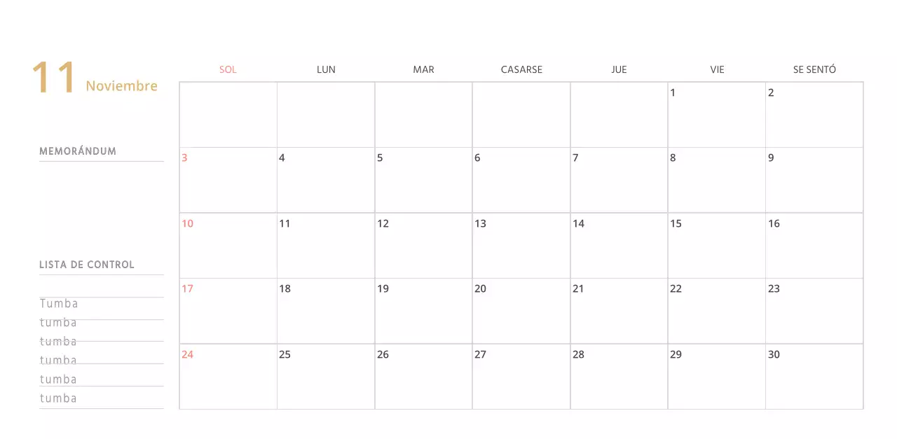 Bonito calendario de sobremesa ilustrado de temática familiar en color verde