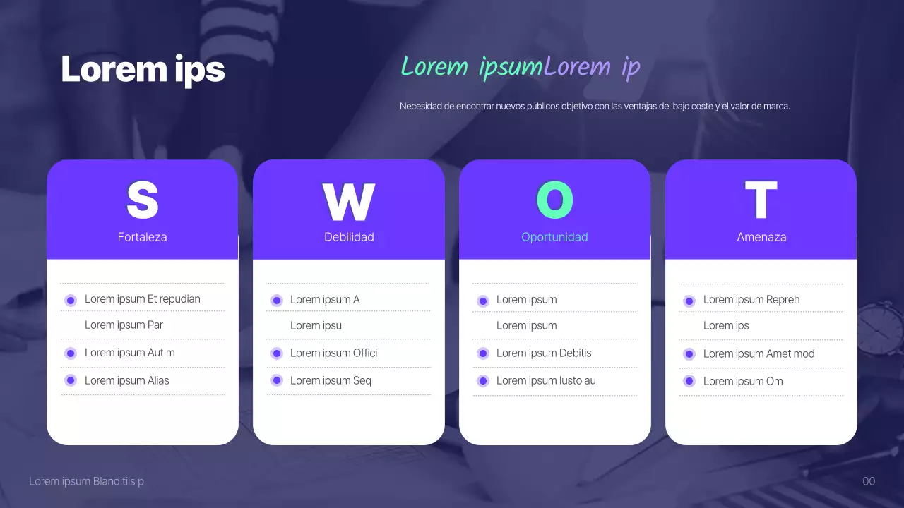 Plan de marketing publicitario ilustrado en 3D en azul (Presentación)