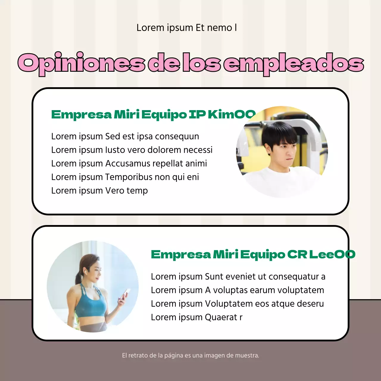 Tarjeta rosa y verde de ventajas para la empresaNoticias